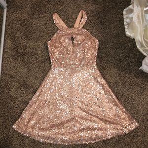 ROSE GOLD SEQUENCE DRESS